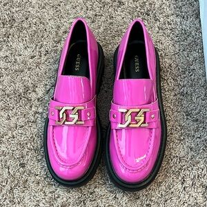 Guess pink loafers